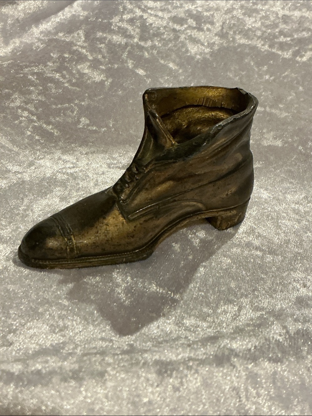 Brass Tone  Men’s Lace-Up Ankle Boot